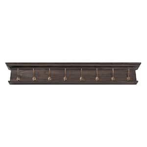 Charlie 51.18 in. Black Wash Wall-Mounted with Shelf
