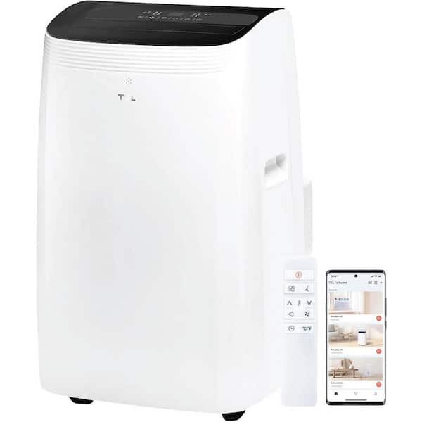 Q-Series 10,000 (DOE) BTU Portable Inverter AC, H10PDH56W, Cools 450 Sq. Ft. w/ Heater, Remote and WiFi in White