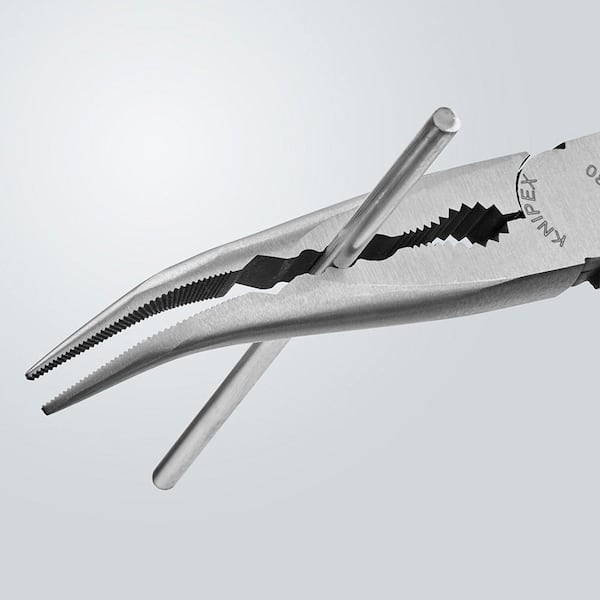 KNIPEX - 11 in. Extra Log Reach Angled Long Nose Pliers