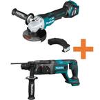 18V Brushless 4-1/2 in./5 in. Paddle Switch Cut-Off/Angle Grinder and 18V LXT 7/8 in. SDS-Plus Rotary Hammer Drill