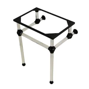 Templeton Acrylic Console Sink Leg in Matte Black