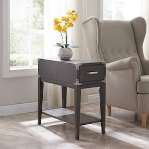 Beckett 12 in. W x 24 in. D Anthracite/Pewter Side Table