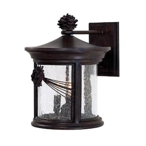 Abbey Lane 3-Light Iron Oxide Outdoor Wall Lantern Sconce