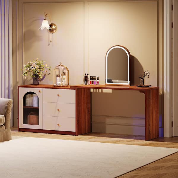 green emerald velvet dress Versatile Wooden Corner Dressing Table with Ample Storage  CharmyDecor