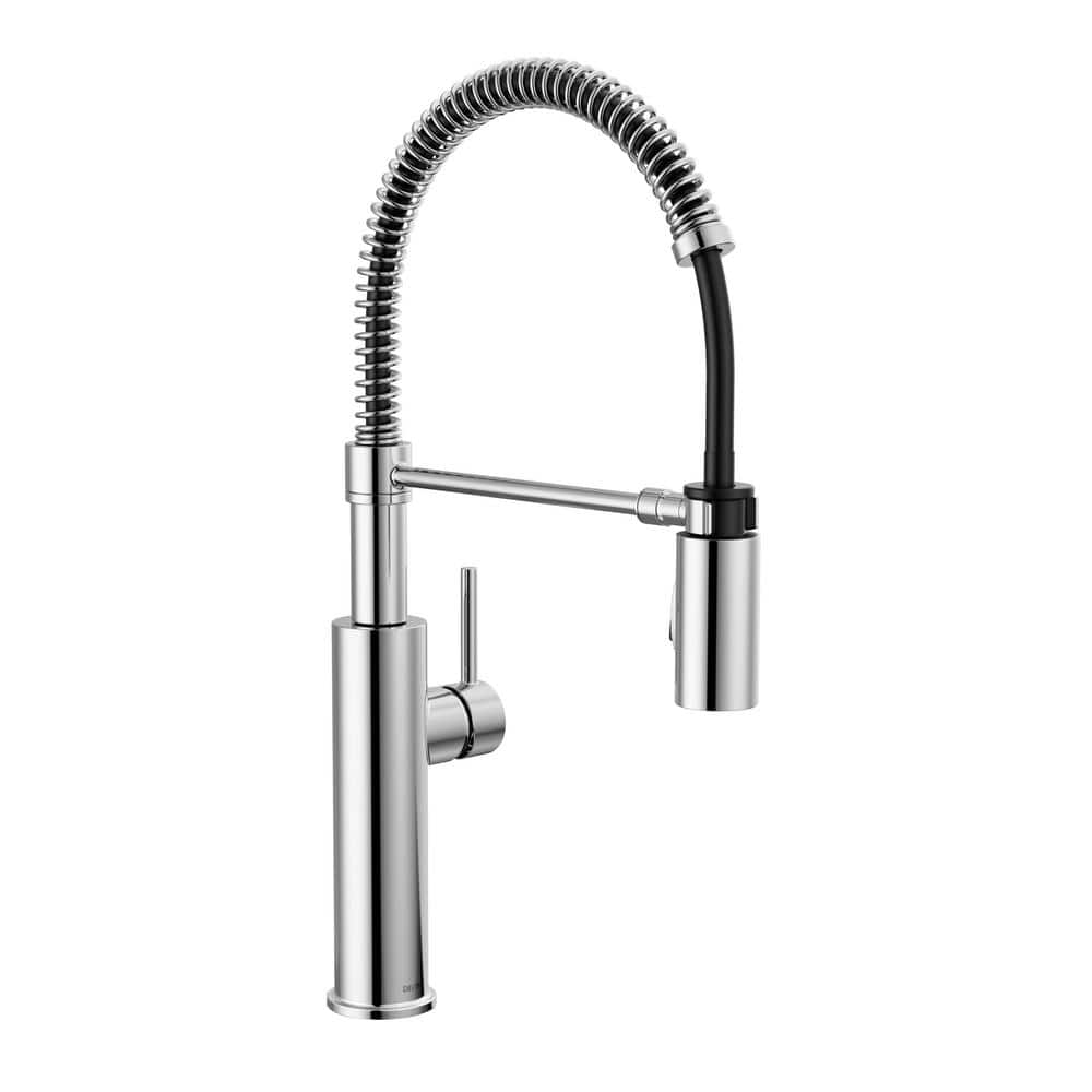 Chrome Pull-Down Sprayer Kitchen Faucet with 20-inch Hose