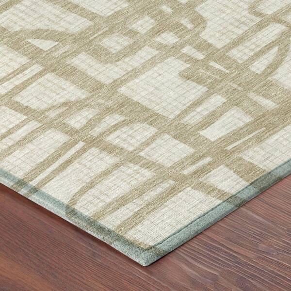 Chantille Machine Washable Indoor/Outdoor Abstract ACN2491 Ivory 5 ft. x 7 ft. 6 in. Area Rug