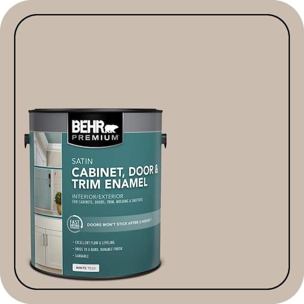1 gal. #PPU5-13 Creamy Mushroom Satin Enamel Interior/Exterior Cabinet, Door & Trim Paint