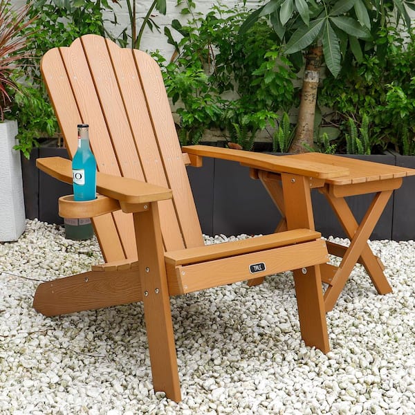 Portable Brown Folding Side Table Square Plastic Wood Table