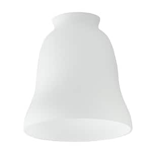 2-1/4 in. Fitter White Glass Bell Lamp Shade