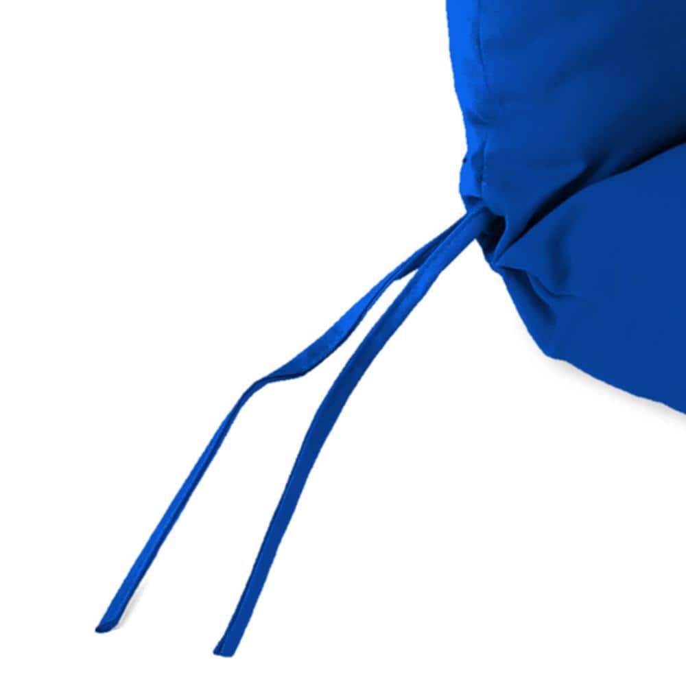 Pacific Blue Polyester Outdoor Dining Chair Cushion