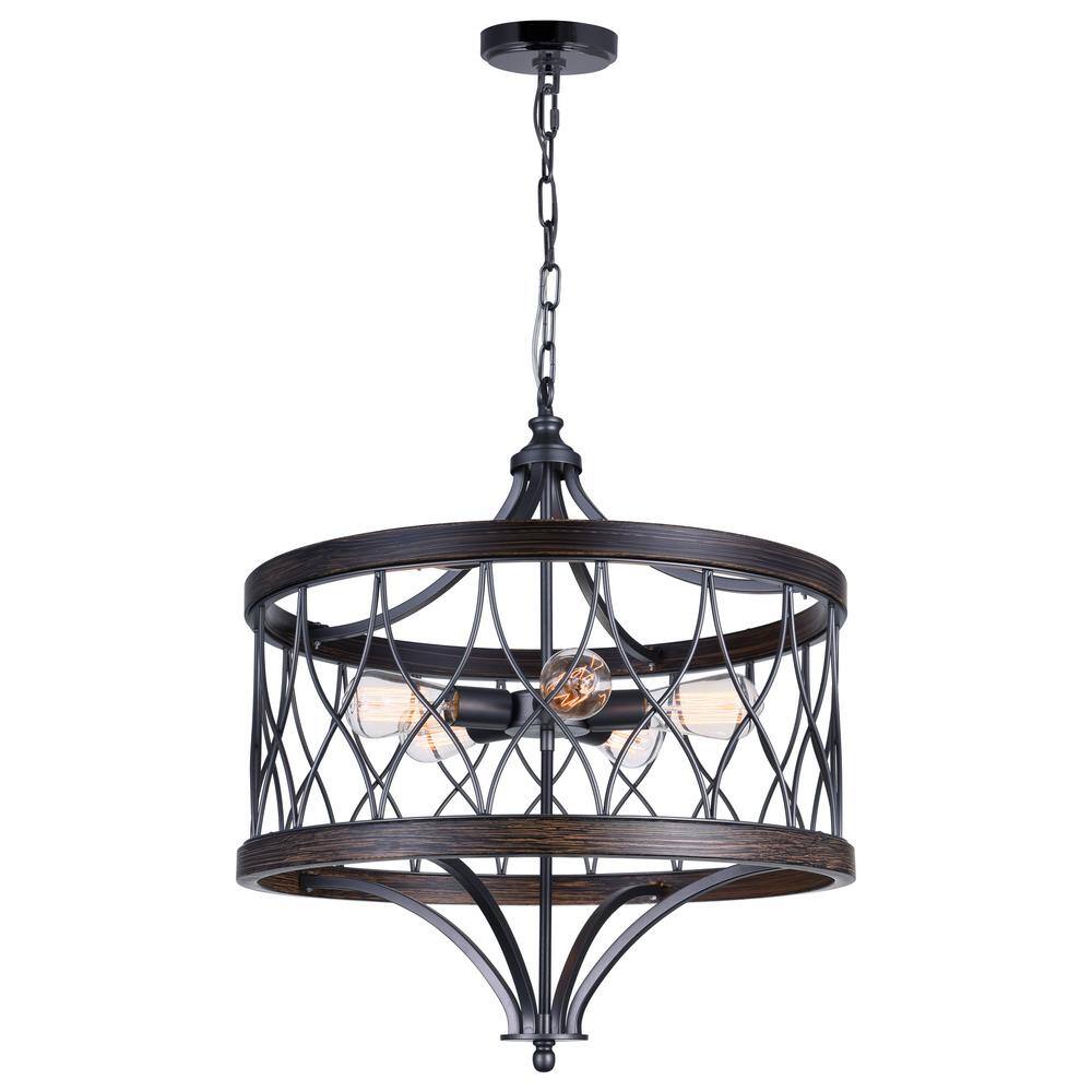 Amazon 5 Light Drum Shade Chandelier With Gun Metal Finish price history on PriceWatchPro