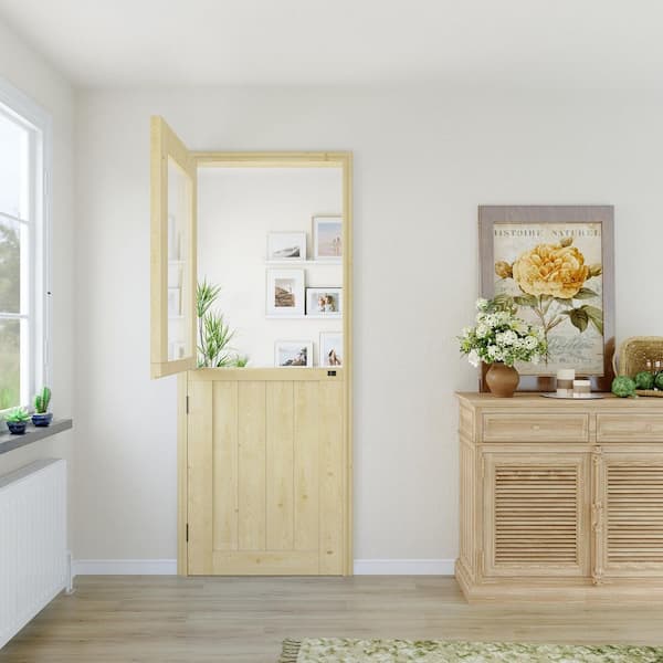 ARK DESIGN 32 in. x 80 in. Unfinished Solid Pine Wood Universal 1