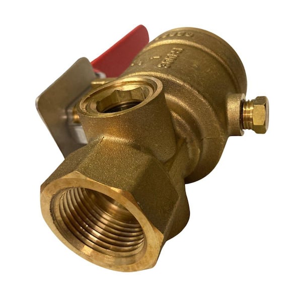 CMI inc 1-1/4 in. Brass Test and Drain Valve Fitting HC-125STR-114