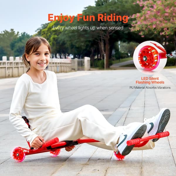VEVOR Ride on Scooter, Load Capacity of 198 lbs., Swing Side-to