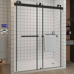 Glass Warehouse GW-SFP-34.5-BN Frameless Shower Door - Single Fied Panel  with Enduroshield Glass-Coating, 78” x 34.5, Brushed Nickel