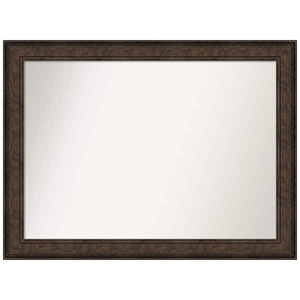 Amanti Art Ridge Bronze 43.5 in. W x 32.5 in. H Rectangle Non-Beveled Framed Wall Mirror in Bronze