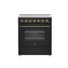 Forno 5-Pieces Range, French Door Refrigerator, 24 in. Built-In Tall Tub Dishwasher, Microwave Drawer, Range Hood in Black FBDL-THD-003BLK