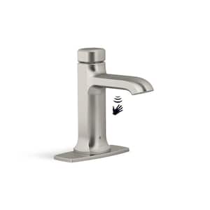 Rubicon Battery Powered Touchless Single Hole Bathroom Faucet in Vibrant Brushed Nickel