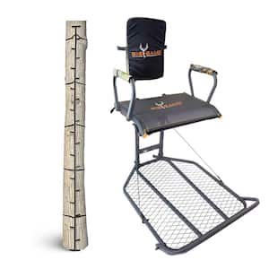 Captain XC Steel Hang-On Treestand and Quick Stick Climbing Sticks, Black