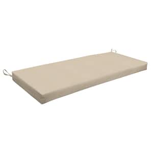 Outdoor Bench Cushion Textured Solid Almond