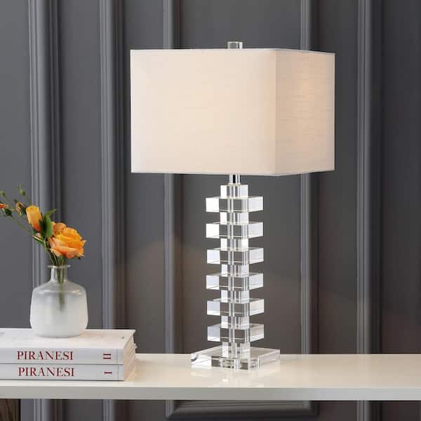 JONATHAN Y June 28 in. Clear Crystal Table Lamp