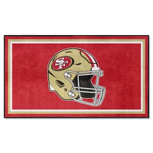 San Francisco 49ers Red 3 ft. x 5 ft. Plush Area Rug