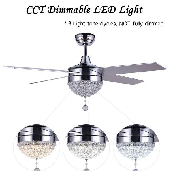 Bell♡　1001 Breezary 52'' Indoor Ceiling Fan with Crystal Bead Bowl