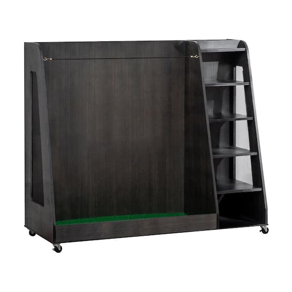 47.24 in. W x 17.7 in. D x 39.96 in. H Wood Outdoor Storage Cabinet,Golf Bag Organizer w/2 Drawer for Club Shed Basement