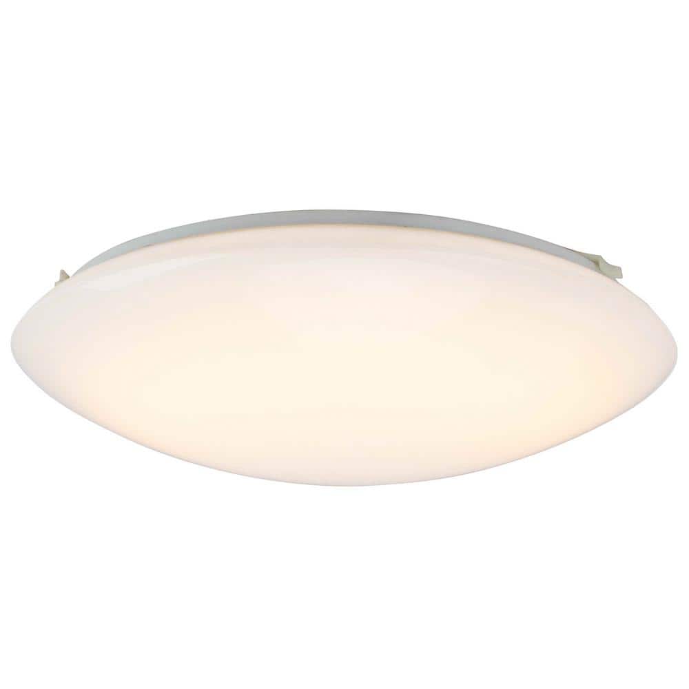 1-Light Brushed Nickel Integrated LED Flush Mount Ceiling Light