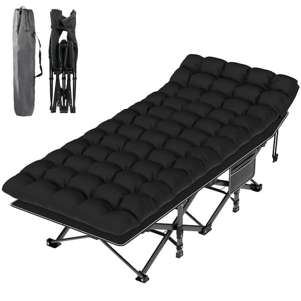 Portable Camping Cot Heavy-Duty with Pearl Cotton Mattress and Carry Bag for Camp Office Use