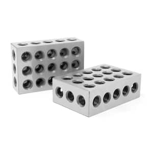25 mm x 50 mm x 75 mm Steel-Hardened Metric Precision 123 Gauge Blocks (2-Pack)