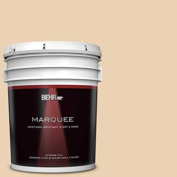 BEHR MARQUEE 5 gal. #S300-2 Powdered Gold Flat Exterior Paint & Primer