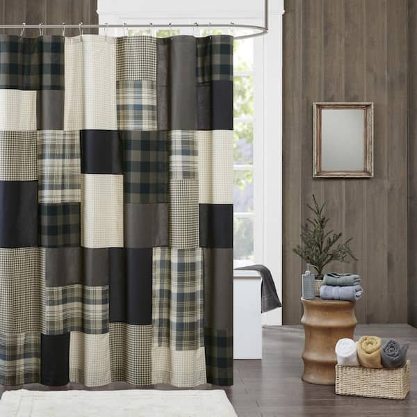 Woolrich Winter Hills Tan 72 in. 100% Cotton Shower Curtain