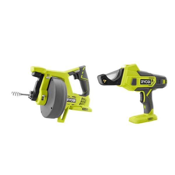 RYOBI ONE+ 18V Drain Auger with Cordless PVC and PEX Cutter (Tools Only)  P4001-P593 The Home Depot