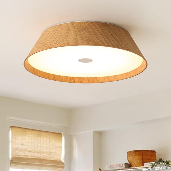 Y'INSP Ligna 13.2 in. Modern Farmhouse Oak Wood Finish Integrated