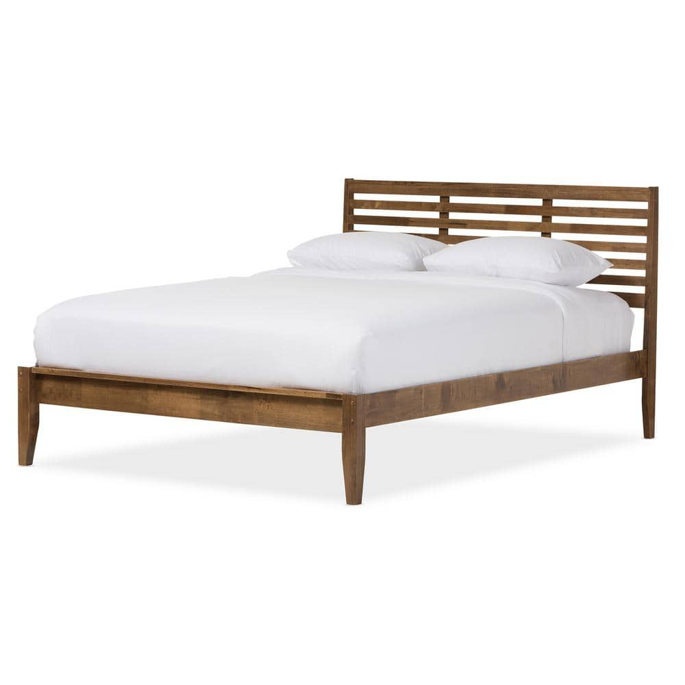 Baxton Studio Daylan Medium Brown Queen Platform Bed 28862 6910 HD