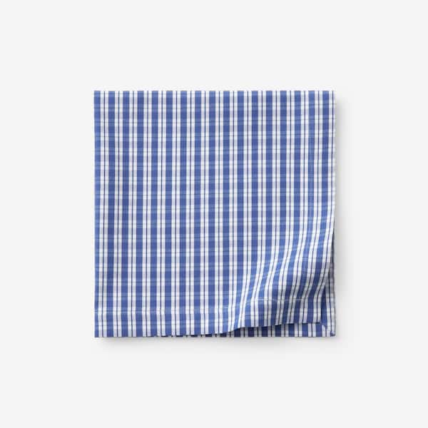 The Company Store Gingham Yarn-Dyed Blue Cotton Napkins (Set of 4)