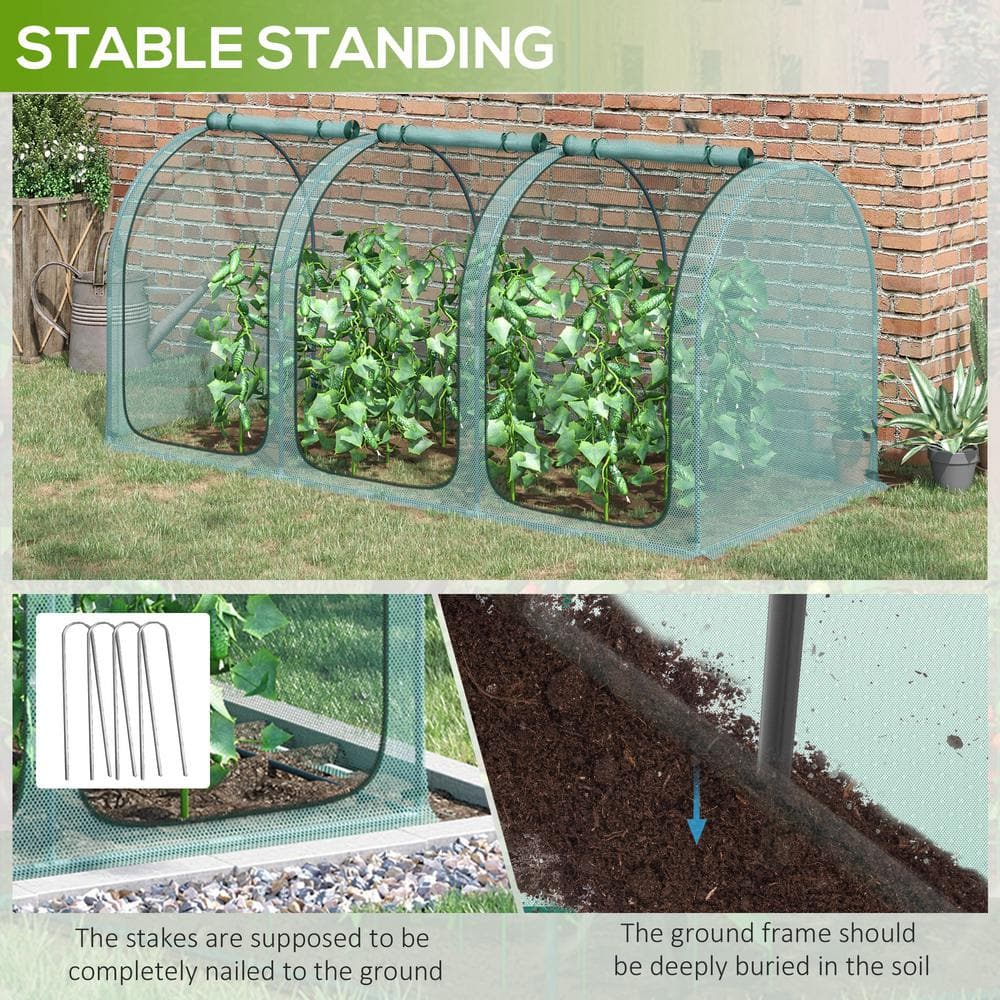 Green Steel Wind Resistant Plant Protection Tent
