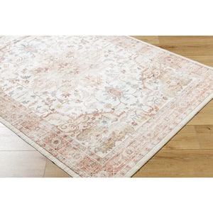 Lavable Khaki Traditional 3 ft. x 4 ft. Indoor Area Rug