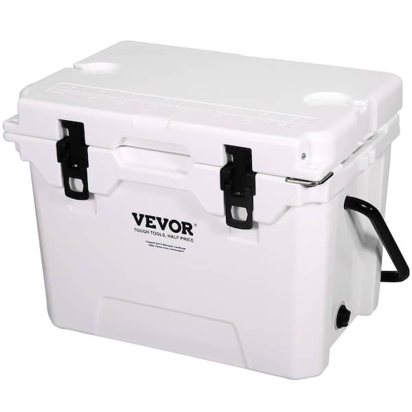 VEVOR Insulated Portable Cooler, 25 qt. Holds 25 Cans, Ice Retention Hard Cooler with Heavy Duty Handle, Ice Chest Lunch Box