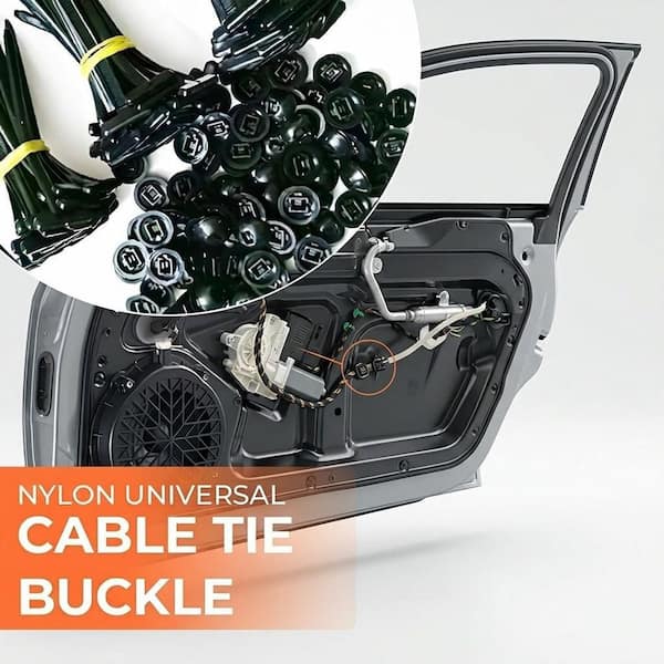 SenQWFa 200 -Piece Universal Nylon Cable Tie Buckle Kit UV