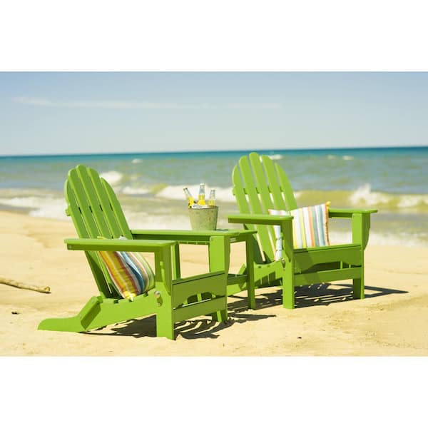 DUROGREEN Icon Lime Recycled Plastic Folding Adirondack Chair with