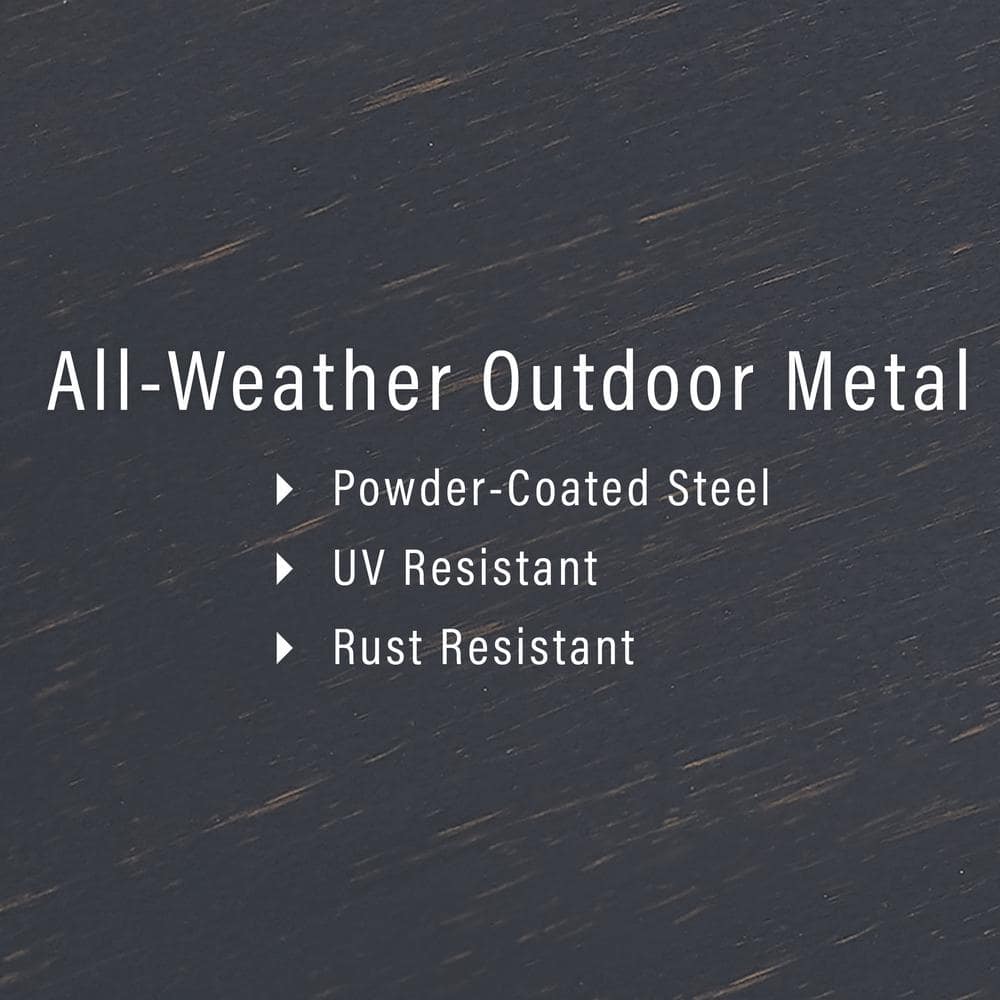Kaplan 3-Piece Black Steel Outdoor Conversation Set with Cushions