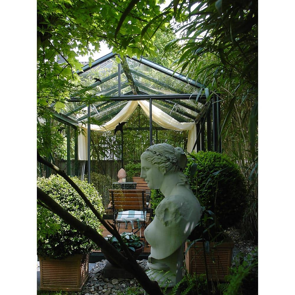 Royal Victorian 8x10 Black Aluminum and Glass Greenhouse
