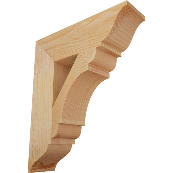 Ekena Millwork 6 in. x 26 in. x 22 in. Douglas Fir Olympic Traditional Rough Sawn Bracket