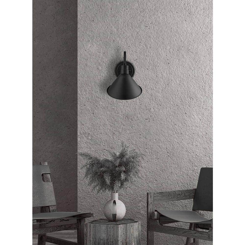 Barn Light Matte Black Outdoor Gooseneck Wall Sconce Set
