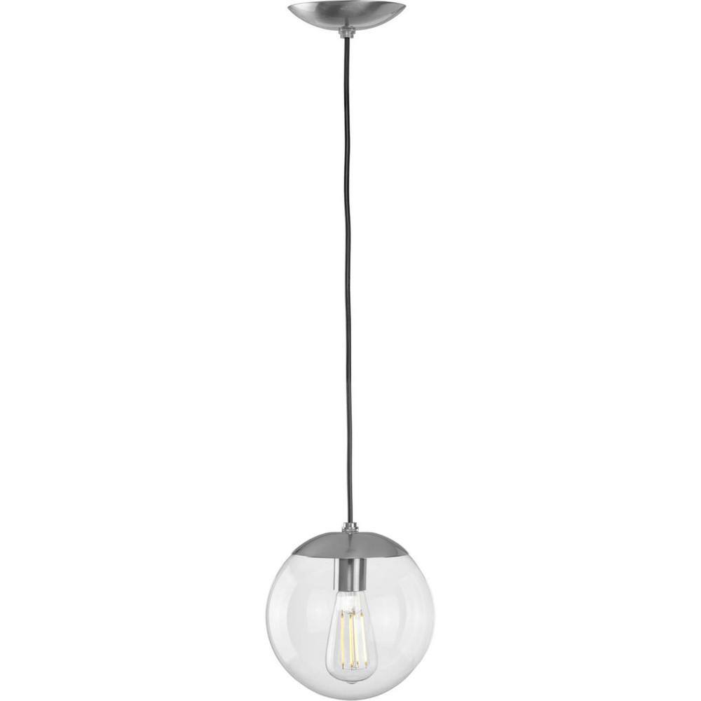 Atwell 8'' Brushed Nickel Glass Globe Pendant Light