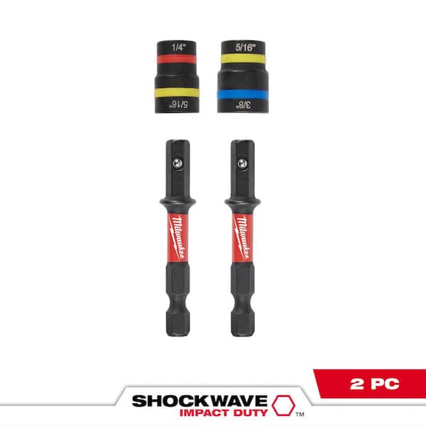 Milwaukee SHOCKWAVE Impact-Duty Quik-Clear 2-In-1 Alloy Steel Magnetic Nut Driver Set (2-Piece)