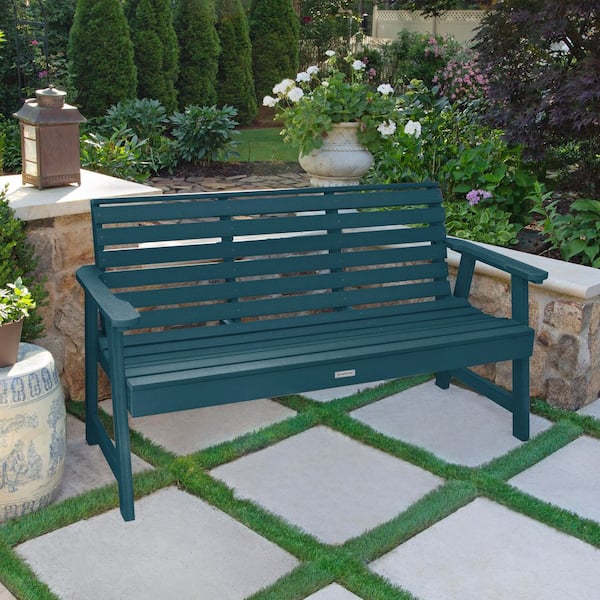 Highwood Weatherly 5 ft. 2-Person Nantucket Blue Recycled Plastic