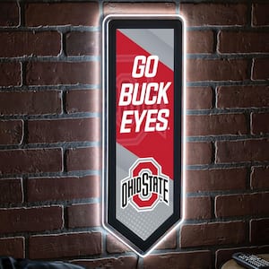 Ohio State University Pennant 9 in. x 23 in. Plug-in LED Lighted Sign